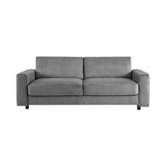Modern Minimalist 3-Seater Corduroy Sofa, Grey, Suitable for Daily Home Use