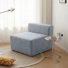 Cube Shaped Single Sofa  loveseat, Lightweight Compact Design, Multi-Purpose Lounge Chair/Footrest, Sturdy Foam Filling, Thick Cushioning, Space-Saving for Living Room/Bedroom/Ap(Grey)