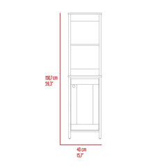 St. Clair Linen Cabinet, Two Interior  Shelves, Two Open Shelves, Single Door