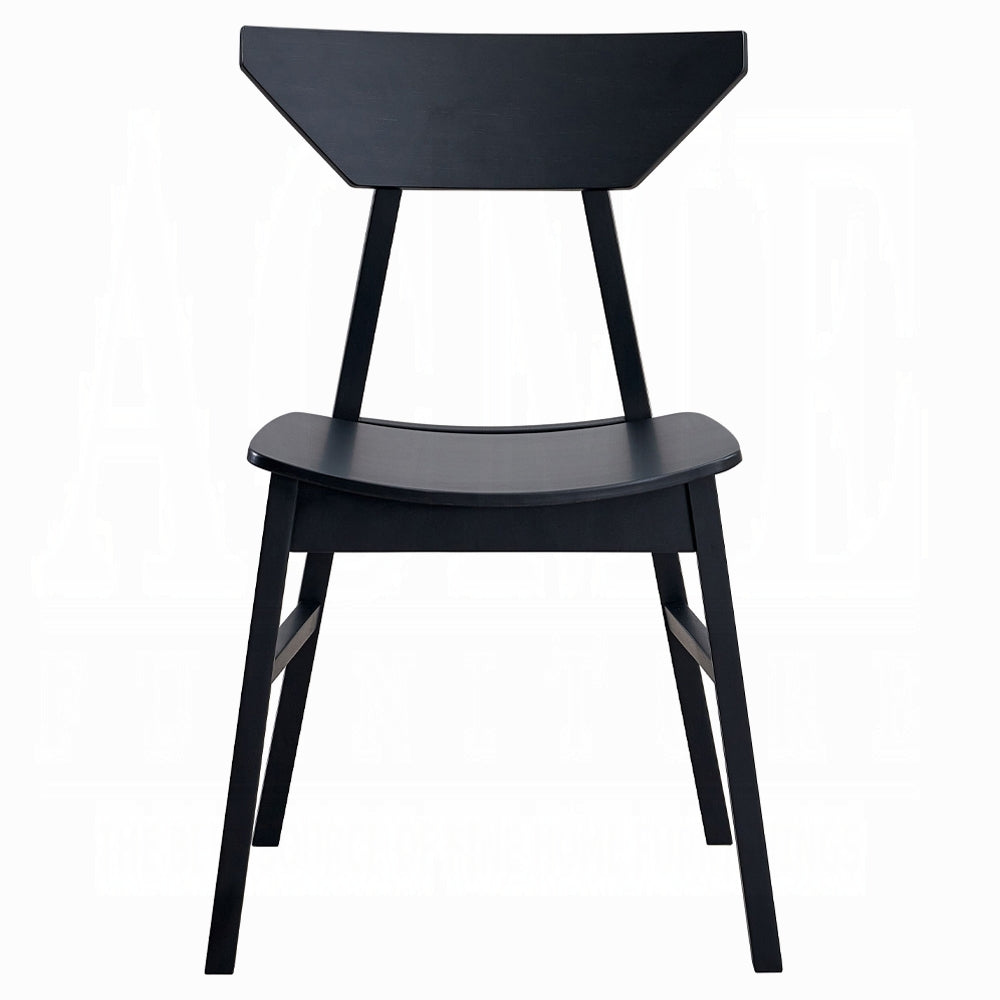 Modern Contemporary Black Finish Side Chairs Set of 4, Wooden Dining Kitchen Furniture