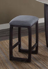 1pc Counter Height Stool with Footrest Padded Seat Cushion Espresso Finish Wood Dining Room Furniture