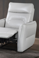 Contemporary Style Power Recliner Flare Welt Trim Arms Single Power Taupe Finish Primary Living Room