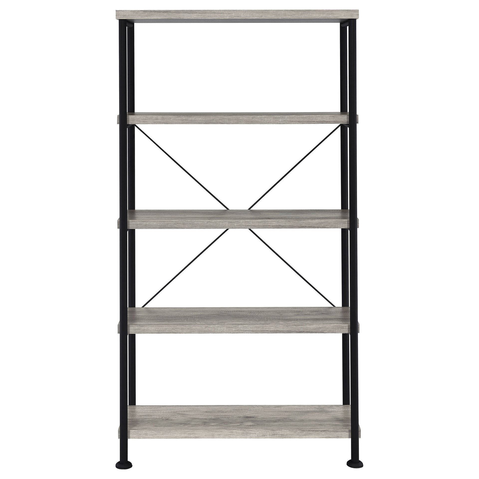 Grey Driftwood 4-shelf Bookcase