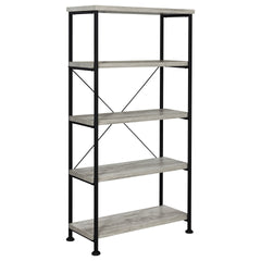 Grey Driftwood 4-shelf Bookcase