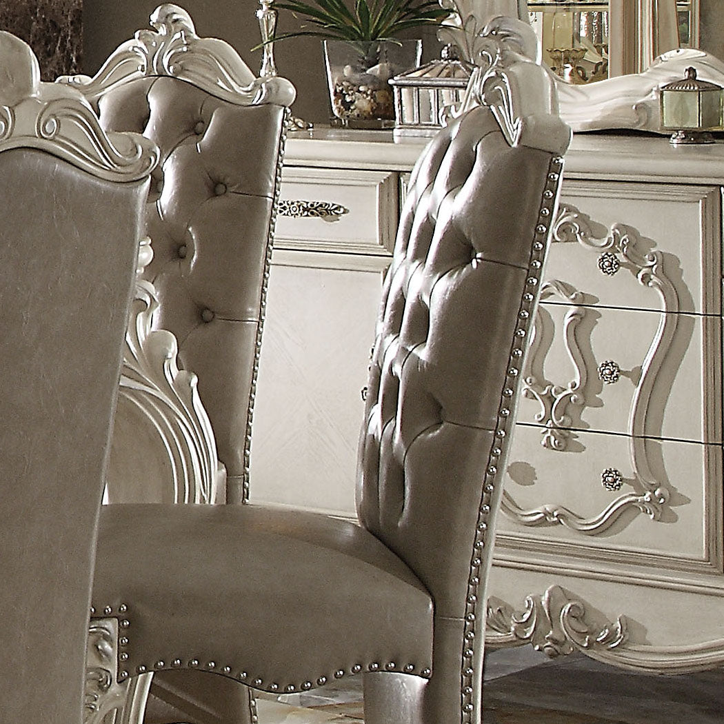 Brown and Bone White Padded Counter Height Chair (Set of 2)