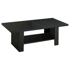 Salton Black Oak 3-Piece Engineered Wood Coffee Table Set