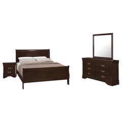 Bruno Cappuccino 4-piece Queen Bedroom Set