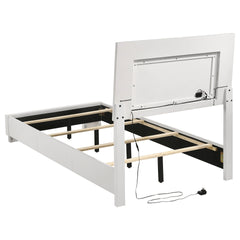 Dulcey White High Gloss 4-piece Twin Bedroom Set