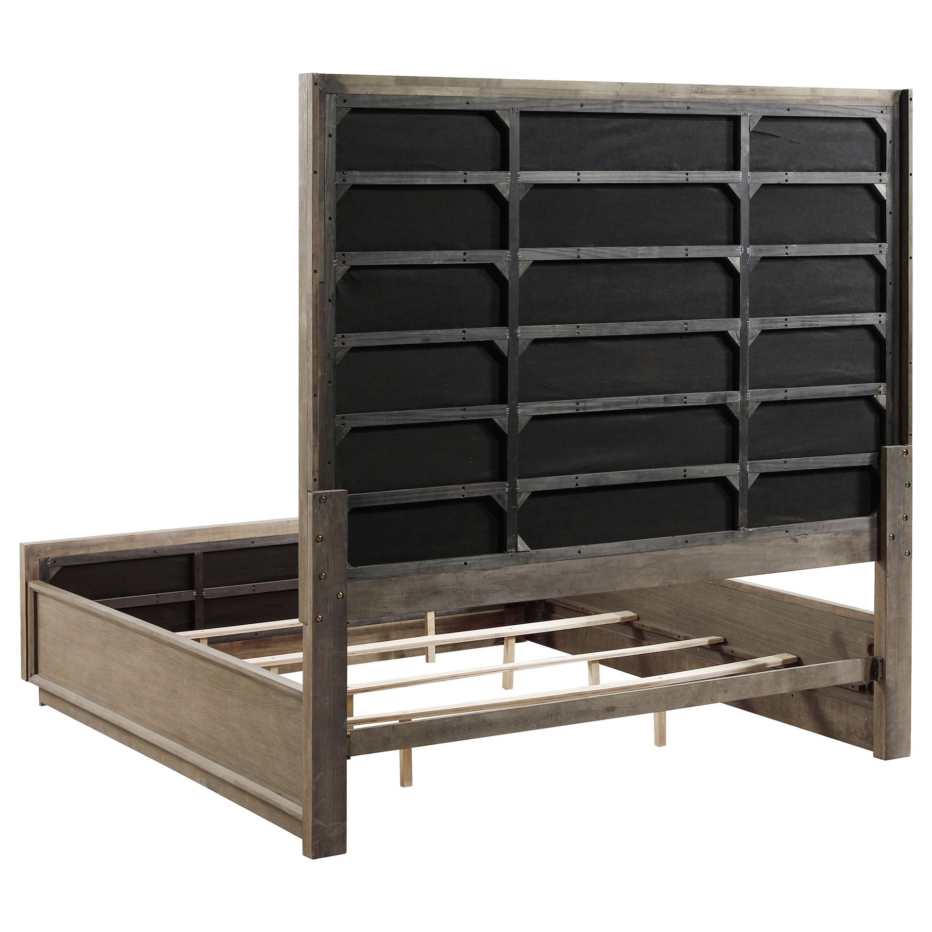 Prescott Taupe Oak Eastern King Panel Bed