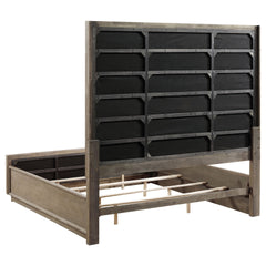 Prescott Taupe Oak Eastern King Panel Bed