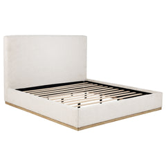 Talbot Cream Upholstered Eastern King Plaform Bed