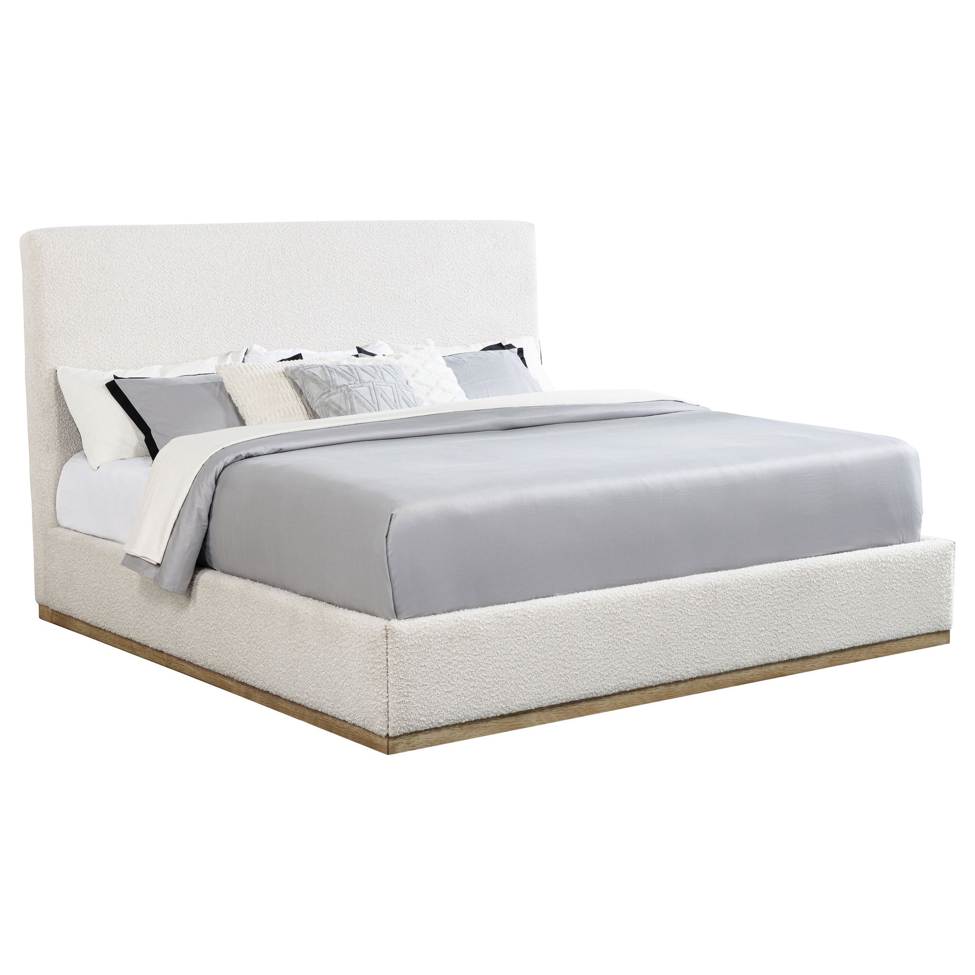 Talbot Cream Upholstered Eastern King Plaform Bed