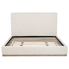 Talbot Cream Upholstered Eastern King Plaform Bed