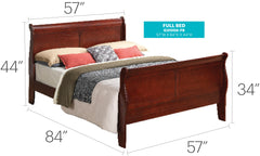 Charming Cherry Traditional Full Bed For Comfort