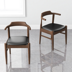 New Design Leon Mid-Century Modern Leather Dining Chair (Set of 2)