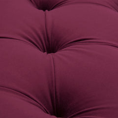 Samuel Tufted Roll Arm Chaise Lounge, Burgundy Velvet