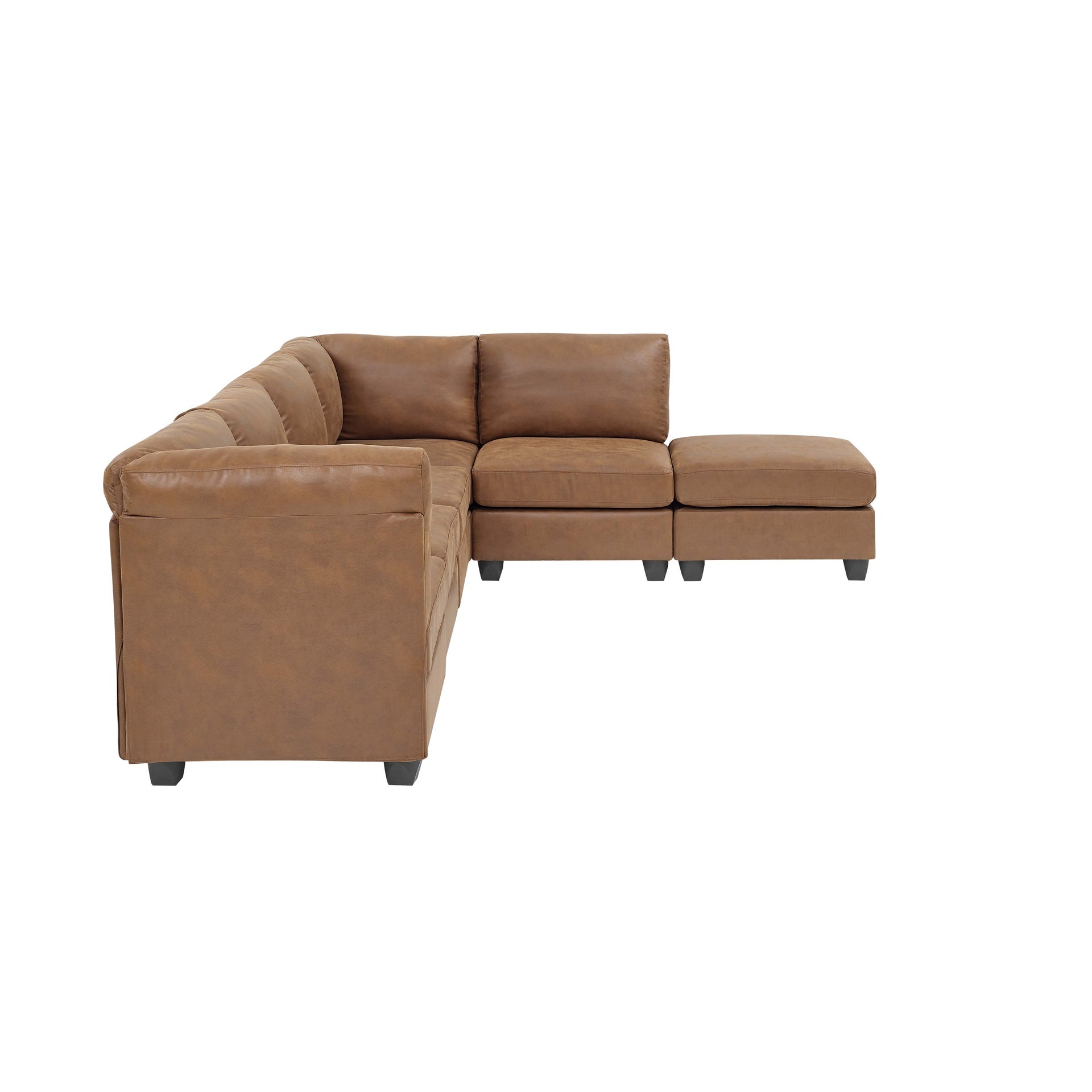 Faux Leather Modular Sectional