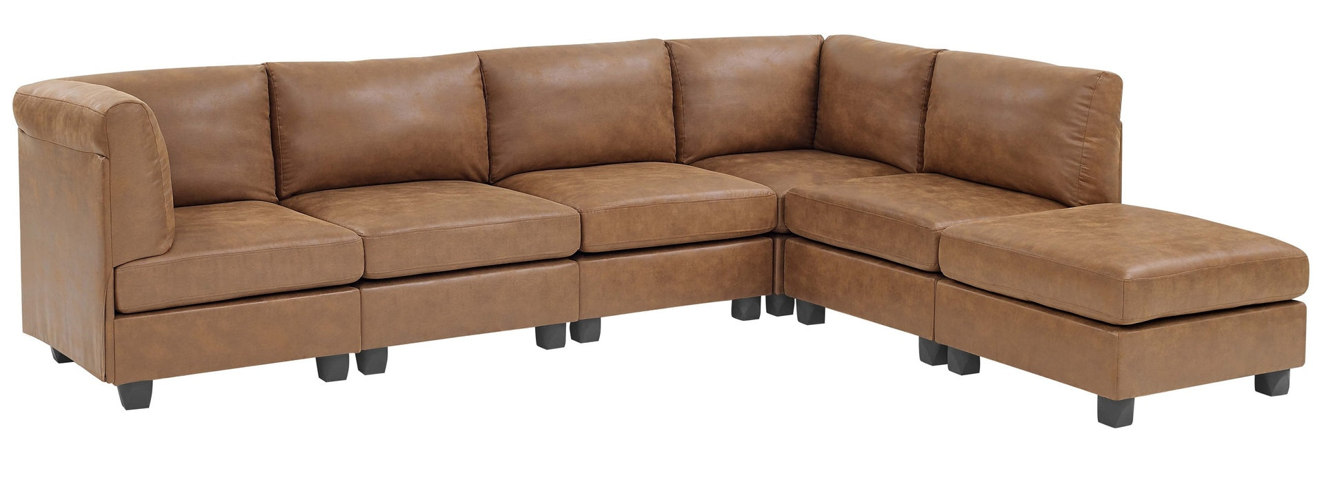Faux Leather Modular Sectional