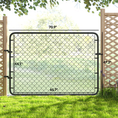 Galvanized Steel Garden Door,Garden Gate Chain Link Fence Gate,for Yard Entrance Way