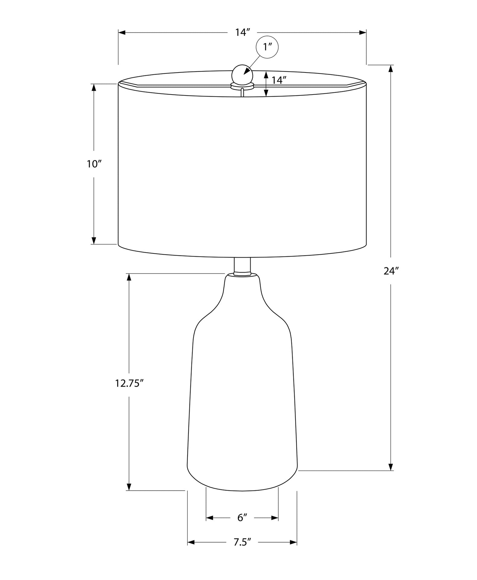 Lighting, 24"h, Table Lamp, Black Concrete, Grey Shade, Contemporary
