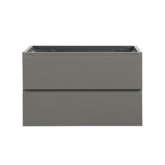 Alice-36W-102,Wall mount cabinet WITHOUT basin,Gray color, With two drawers, Pre-assembled