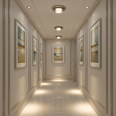 12 inch Square Chrome Integrated LED Flush Mount