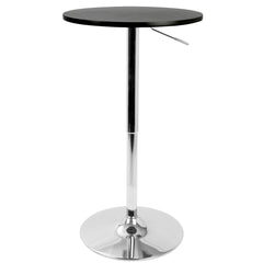 Adjustable Contemporary Bar Table in Black by LumiSource
