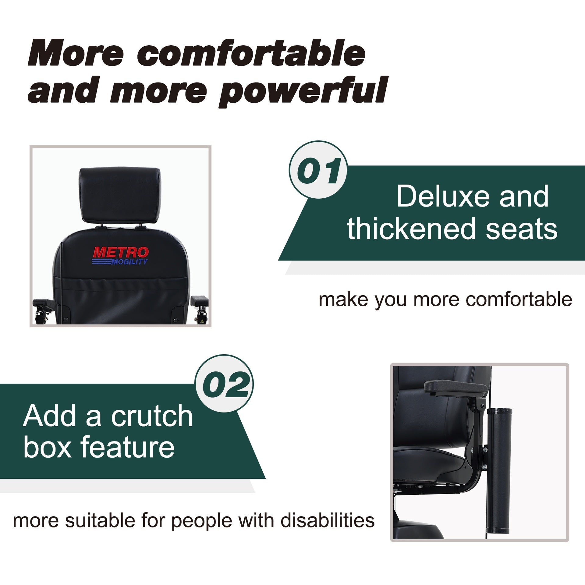 MAX PLUS EMERALD Wheels Outdoor Compact Mobility Scooter with 2pcs*20AH Lead acid Battery, 16 Miles, Cup Holders & USB charger Port