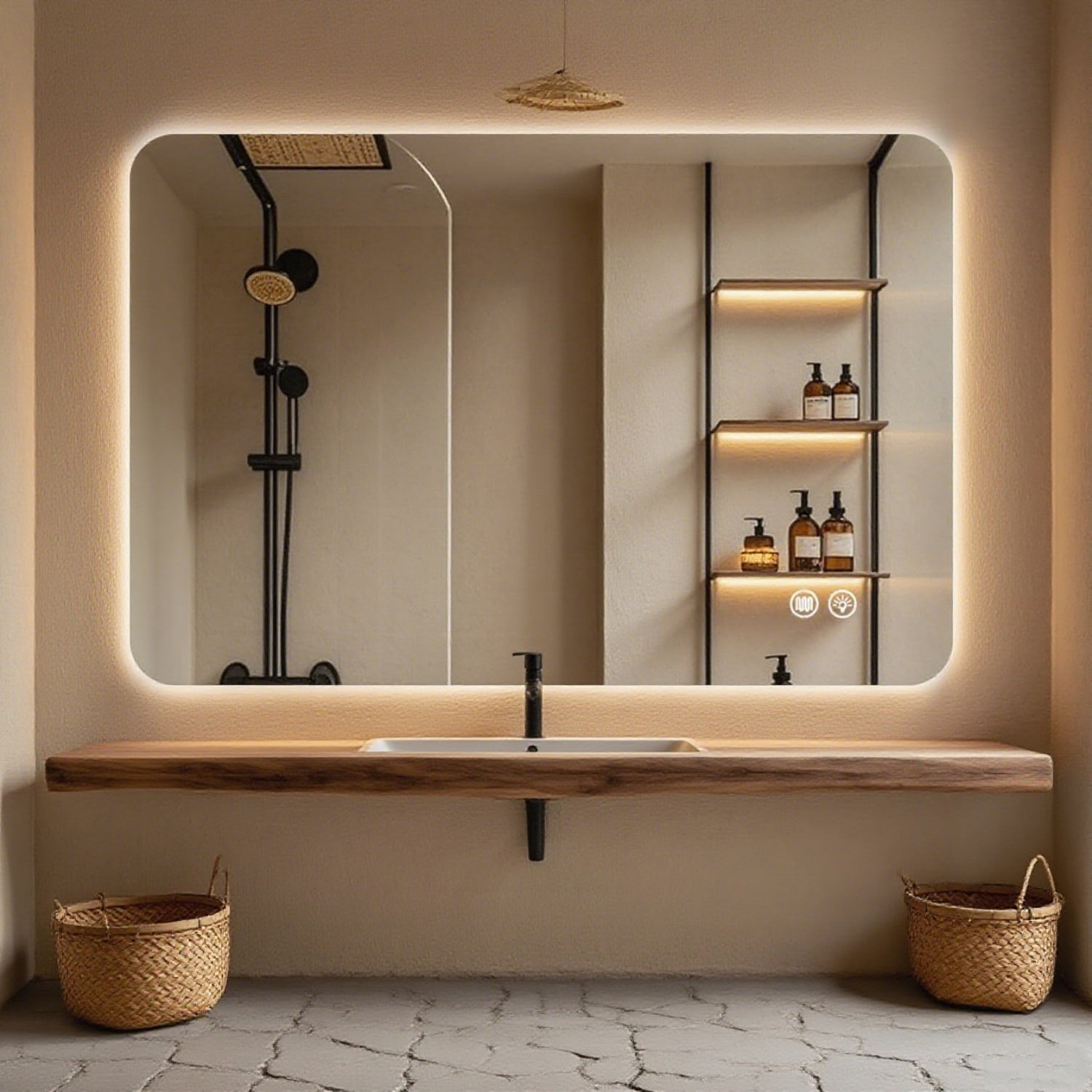Rectangular Backlit Mirror Bathroom 30"x40"
