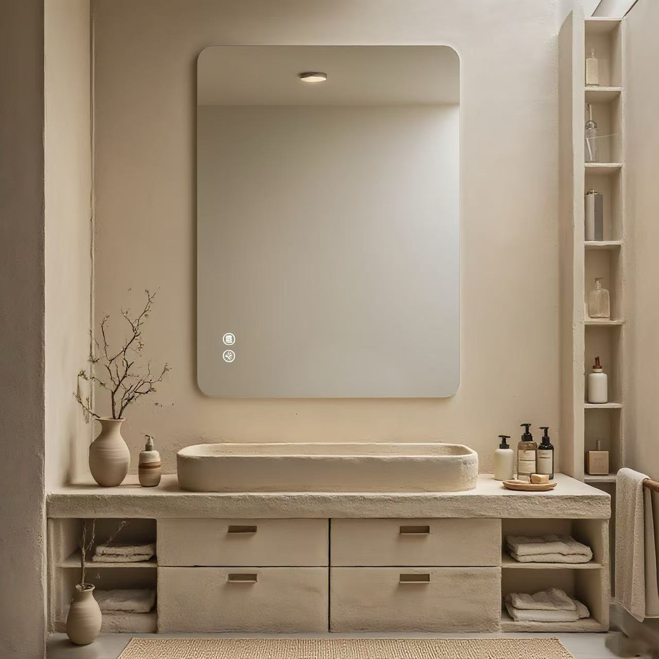 Rectangular Backlit Mirror Bathroom 30"x40"