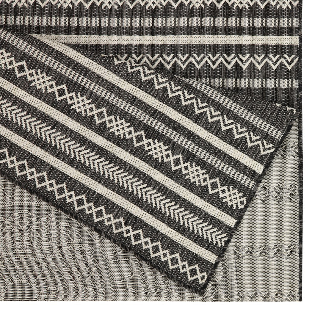 Sunshine GC_HAR2017 Anthracite 2 ft. 7 in. x 7 ft. 3 in. Indoor/Outdoor Area Rug
