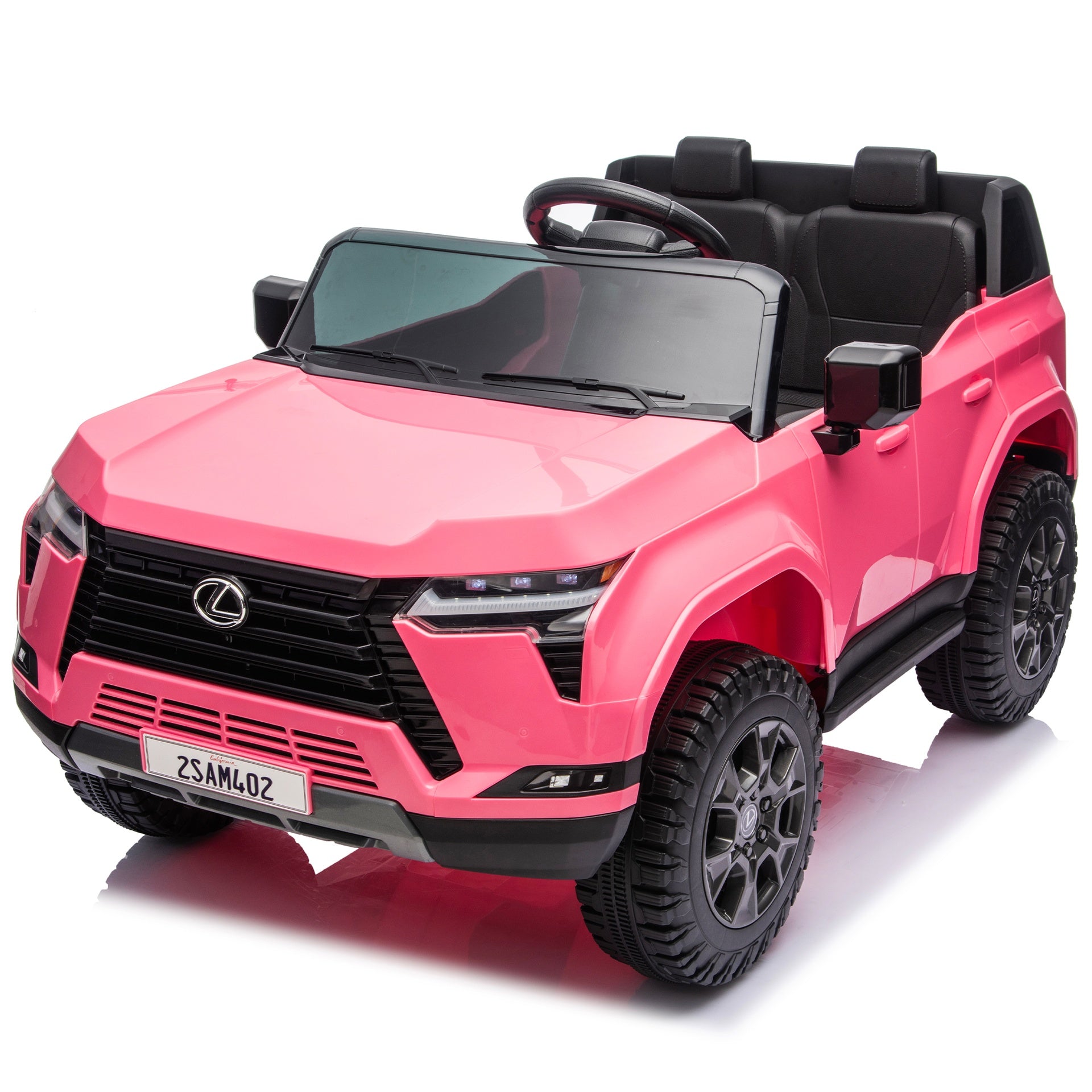 Lexus GX550 24V 2-Seater Kids Ride On Car W/ PC 2.4G, High Chassis and Anti-Slip Grip wheels, Four-wheel Suspension, LED light, Bluetooth&MP3 Music, Speed up to 3.73 MPH for Kids Aged 3-8
