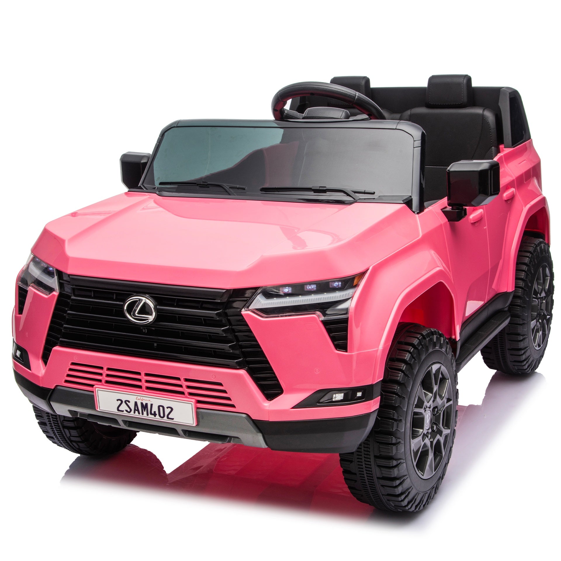 Lexus GX550 24V 2-Seater Kids Ride On Car W/ PC 2.4G, High Chassis and Anti-Slip Grip wheels, Four-wheel Suspension, LED light, Bluetooth&MP3 Music, Speed up to 3.73 MPH for Kids Aged 3-8