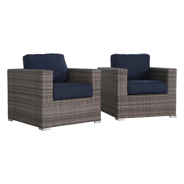Wicker club chair sunbrella GREY
