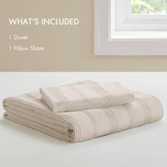 2-Piece Twin/Twin XL Woven Striped Duvet Set