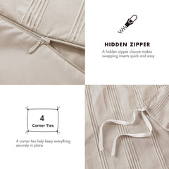 2-Piece Twin/Twin XL Woven Striped Duvet Set