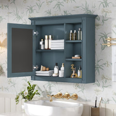 30'' x 28'' Medicine Cabinet, Wall Mounted Bathroom Storage Cabinet, Modern Bathroom Wall Cabinet with Mirror,Medicine Cabinet,  Mirror Cabinet with 3 Open Shelves (Not Include Bathroom Vanity )