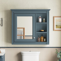 30'' x 28'' Medicine Cabinet, Wall Mounted Bathroom Storage Cabinet, Modern Bathroom Wall Cabinet with Mirror,Medicine Cabinet,  Mirror Cabinet with 3 Open Shelves (Not Include Bathroom Vanity )
