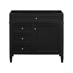 36'' Bathroom Vanity without Top Sink, Modern Bathroom Storage Cabinet with 2 Drawers and a Tip-out Drawer, Solid Wood Frame (NOT INCLUDE BASIN SINK; REPLACE N710P177300B)