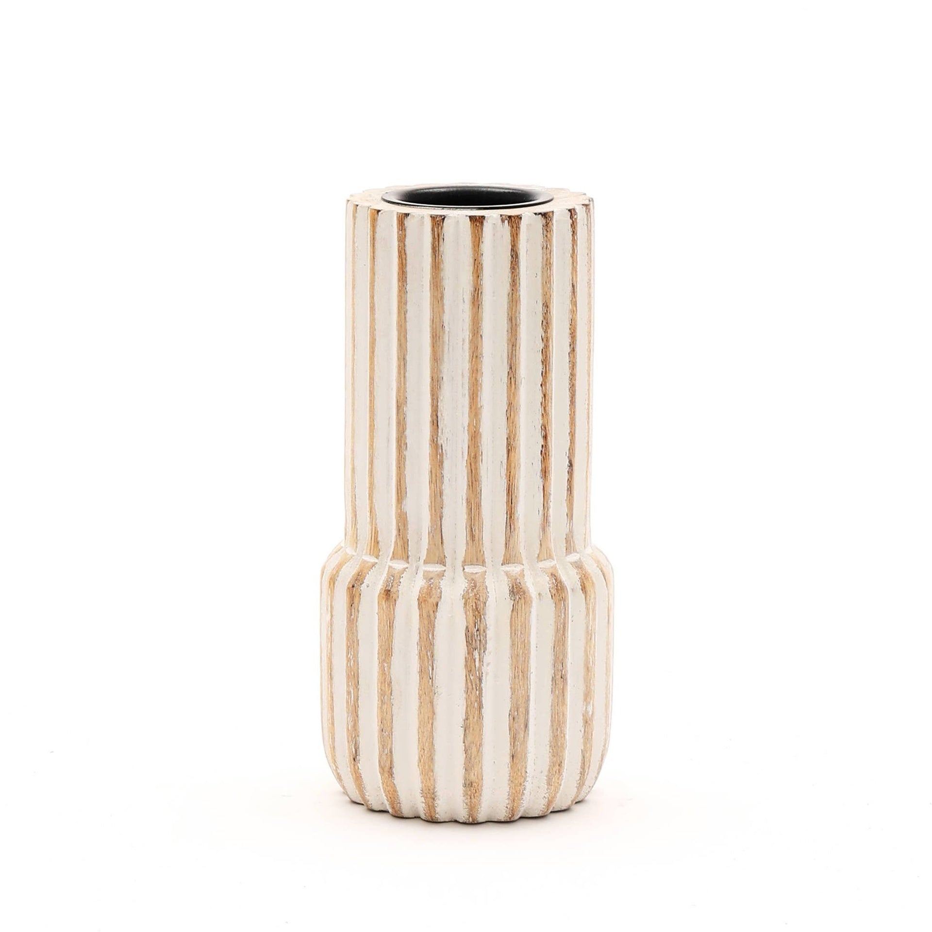 Decorative Wooden Centerpiece Candle Holder- 4x8"– Elegant Candle Stand for Any Occasion