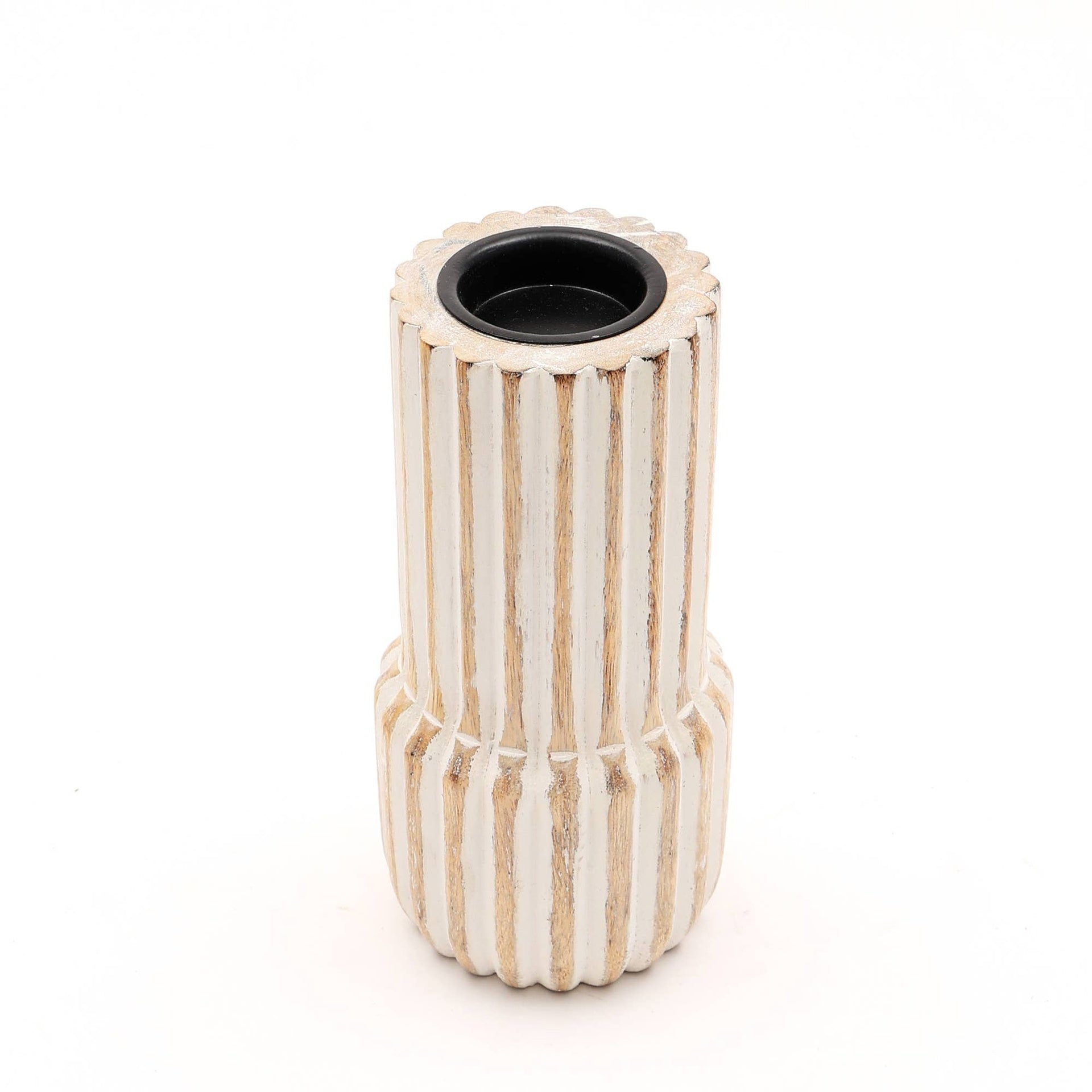 Decorative Wooden Centerpiece Candle Holder- 4x8"– Elegant Candle Stand for Any Occasion