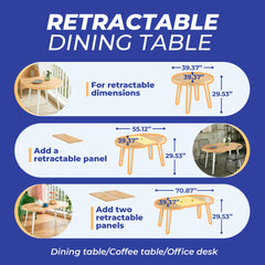 Extendable table,DINING TABLE,OFFICE TABLE,COFFEE TABLE,metal leg,MDF top,100/140/180x100x75cm,OAK COLOR