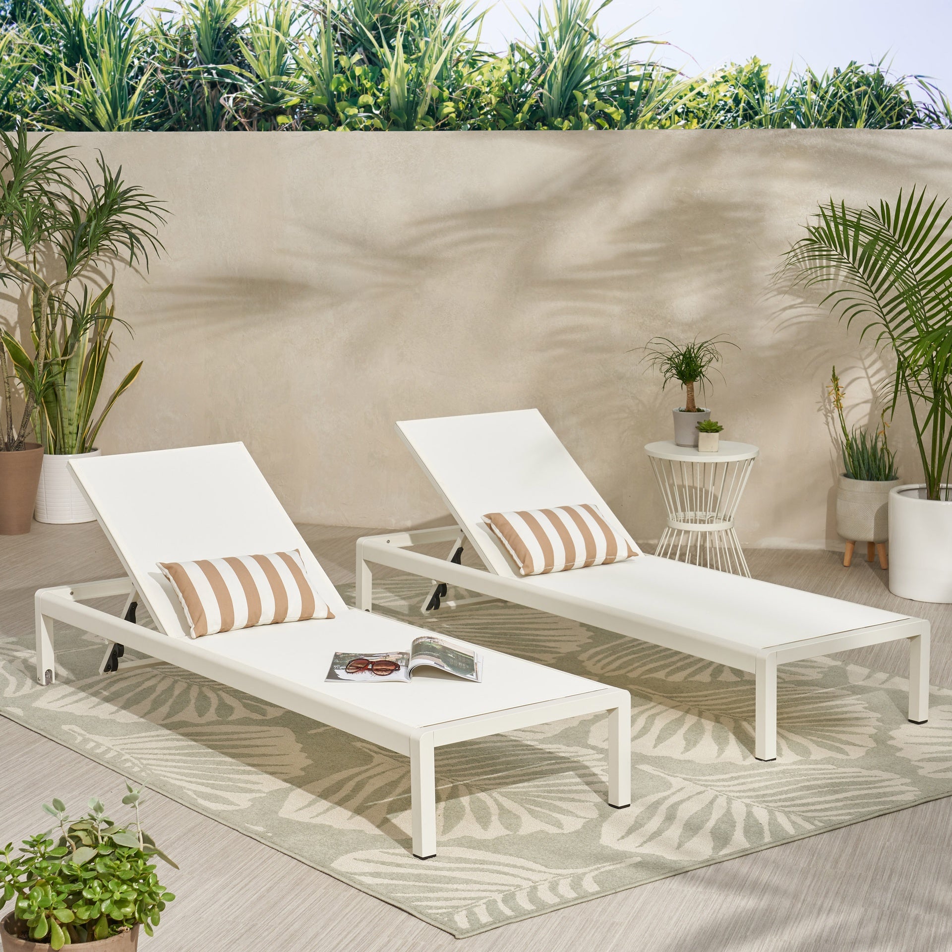 CAPE CORAL KD CHAISE LOUNGE WHI(MP2)( SET OF 2 )