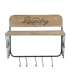 20x14x20" Laundry Rack with Accordion Design, Brown and Black