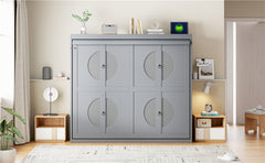 Full Size Murphy Bed Wall Bed,Gray( OLD SKU:N708S00011E)