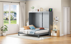 Full Size Murphy Bed Wall Bed,Gray( OLD SKU:N708S00011E)