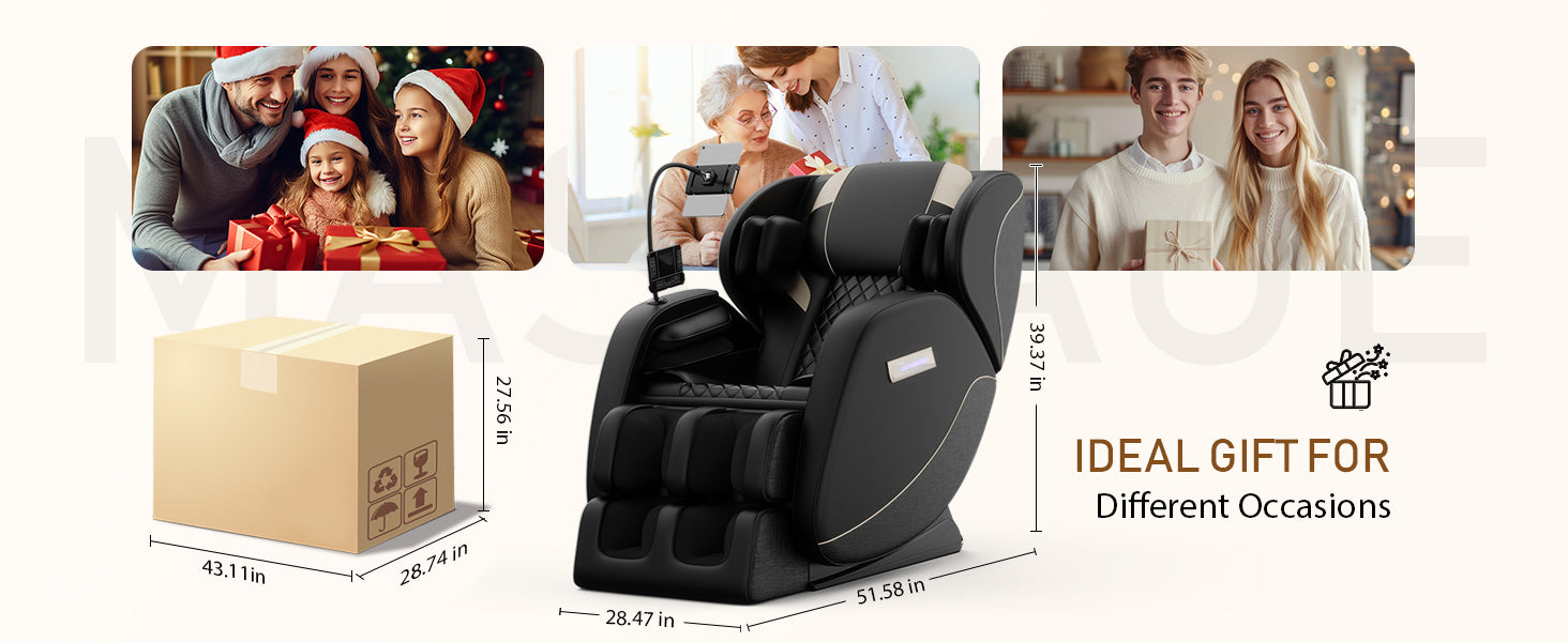 Massage Chair Recliner with Zero Gravity with Full Body Air Pressure