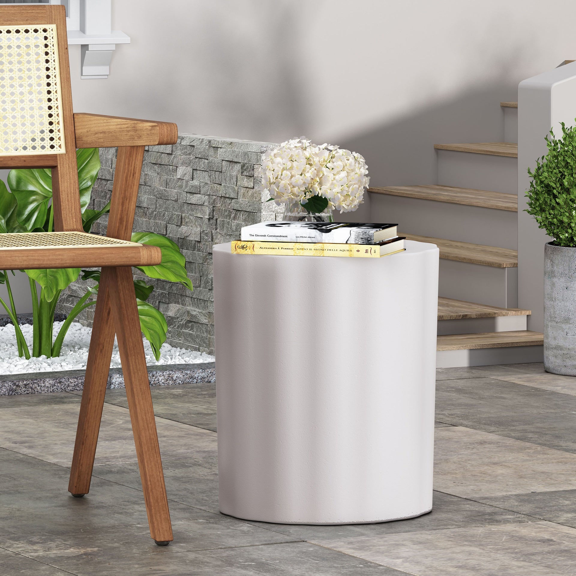 Outdoor LightWeight Concrete Side Table