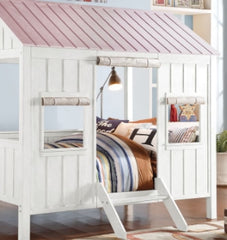 Spring Cottage White & Pink Finish Full Bed