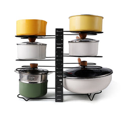 Adjustable pot rack, kitchen rack, and storage rack, kitchen organization and storage